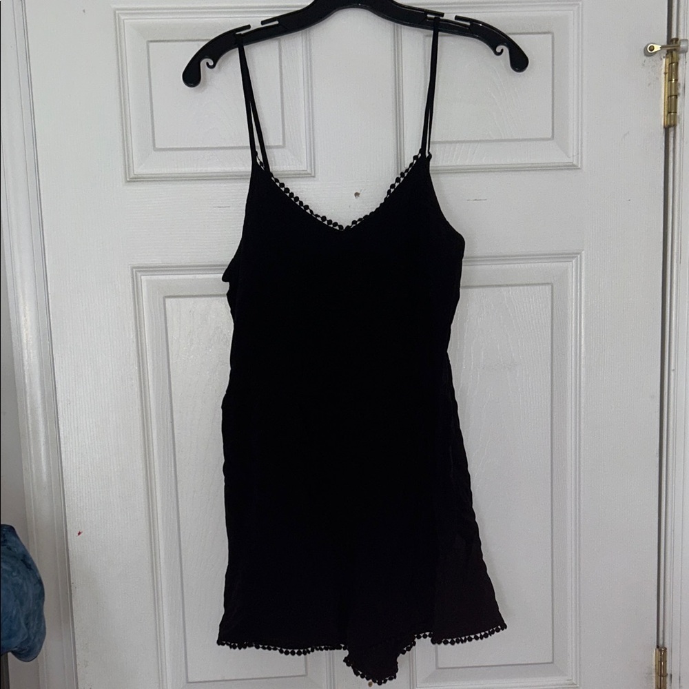 Black Spaghetti Strap Romper